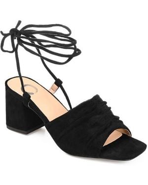 Journee Collection Felisity Vegan Lace-Up Tie Pump - Black