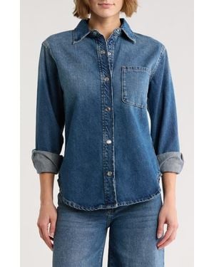 DL1961 Ines Denim Button-Up Shirt - Blue