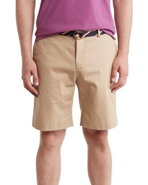 Brooks Brothers Flat Front Advantage Chino Shorts - Natural