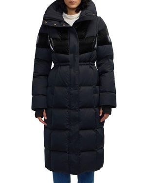 Scotch & Soda Kaatye Core Fit Water Repellent Maxi Puffer Coat - Black