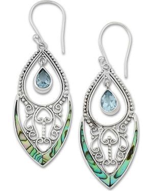 Samuel B. Abalone Drop Earrings - White
