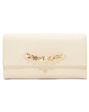 Ted Baker Evie Charm Leather Clutch - Natural
