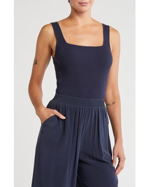 Splendid Rib Knit Sleeveless Sweater - Blue