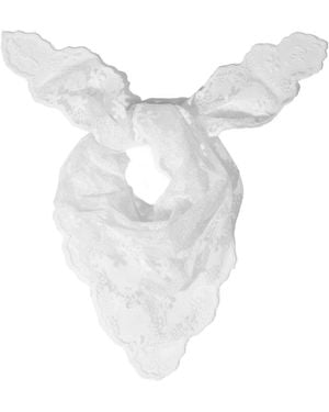 Saachi Floral Lace Bandana - White