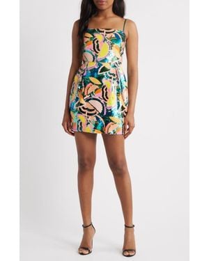 Saylor Dasha Sequin Cocktail Minidress - Multicolor