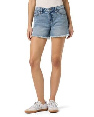 Hudson Jeans Gracie Frayed Hem Denim Shorts - Blue