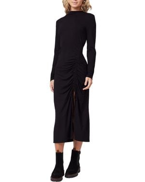 Scotch & Soda Asymmetric Ruched Long Sleeve Dress - Blue