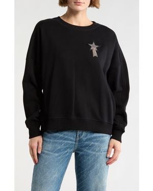 BOSS Star Logo Embroidered Sweatshirt - Black