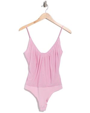 L'Agence Gelina Ruched Bodysuit - Pink