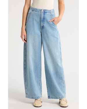 Pistola Lottie High Waist Wide Leg Jeans - Blue