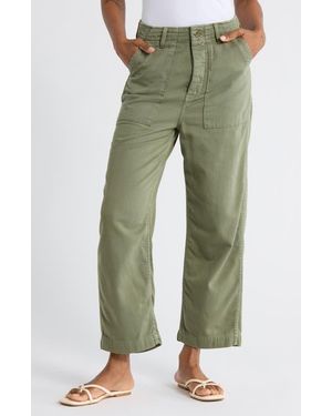 The Great The Admiral Crop Cotton Pants - Green