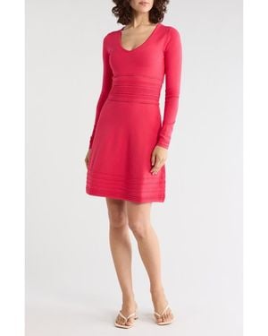 BOSS Fudino V-Neck Dress - Red