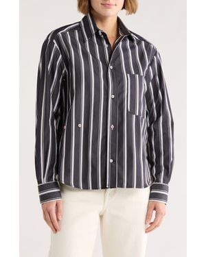 CISSA The Daily Cotton Button-Up - Blue