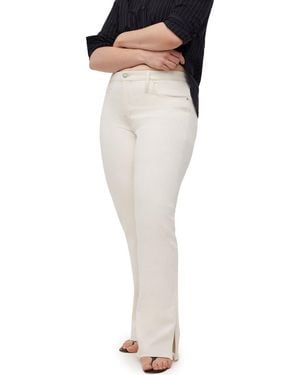 Madewell Kick Out Slit Raw Hem Full Length Jeans - Multicolor