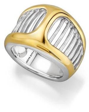 Judith Ripka Cielo Wide Band Ring - Metallic
