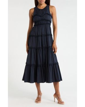 Cinq À Sept Sirrina Ruffle Tiered Dress - Blue