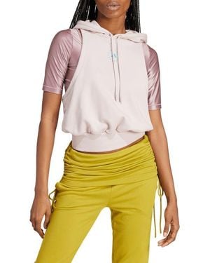 adidas By Stella McCartney Sleeveless Cotton French Terry Hoodie - Multicolor