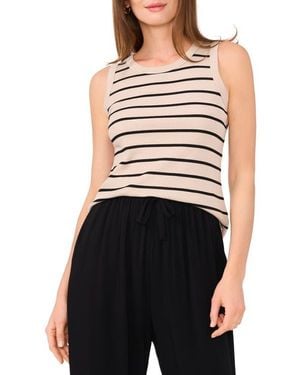 Halogen® Stripe Rib Tank - Black