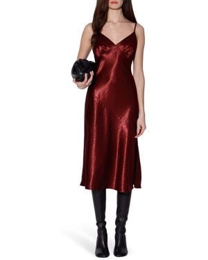 Walter Baker Bristol Bias Cut Satin Slipdress - Red
