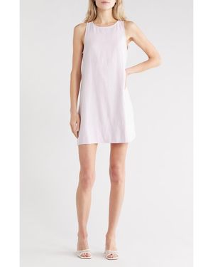 Madewell Linen Blend Shift Minidress - White