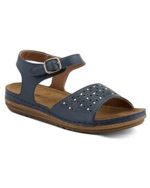 Flexus by Spring Step Perforated Strappy Sandal - White