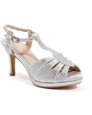Lady Couture Midnight Rhinestone Sandal - White