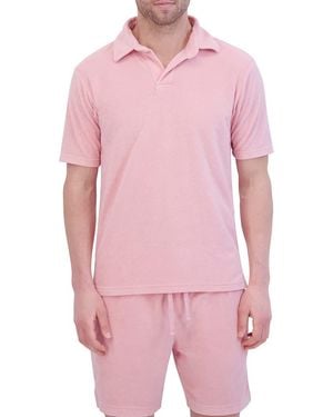 Goodlife Terry Cloth Polo - Pink