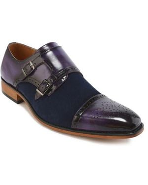 Gino Vitale Double Monk Strap Loafer - Blue