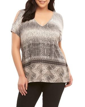 Tart Collections Rocky Cold Shoulder Top - Gray