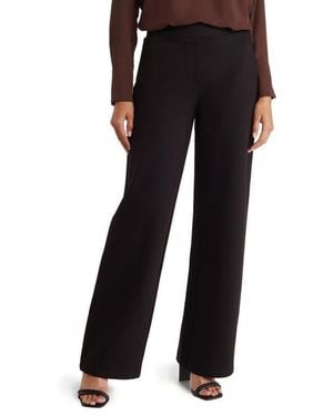 Love By Design Kim Wide Leg Pull-On Pants - Black