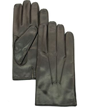 Portolano Vented Cashmere Lined Gloves - Gray
