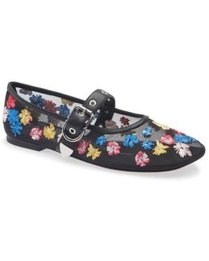 3.1 Phillip Lim Flowerworks Mesh Mary Jane Flat - White