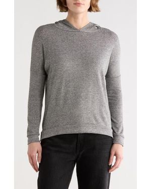 Go Couture High-Low Hoodie - Gray