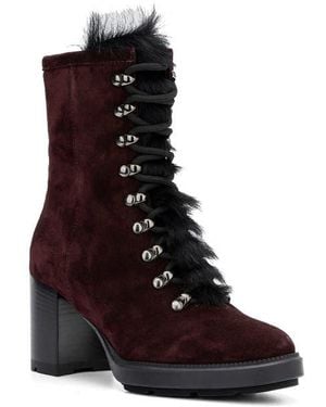 Aquatalia Irvina Hiker Boot With Genuine Shearling Trim - Multicolor