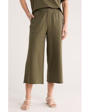 Caslon Crop French Terry Pants - Green