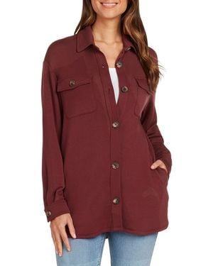 Matty M Pocket Knit Shirt - Red