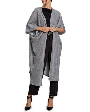 Saachi Pleated Shimmer Duster - Gray