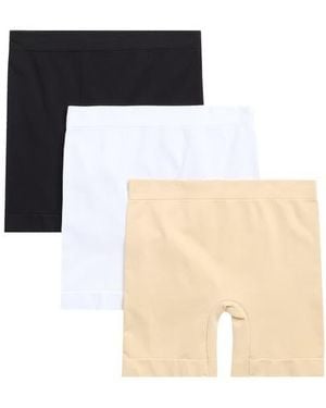 Body Beautiful 3-Pack Seamless Slip Shorts - White