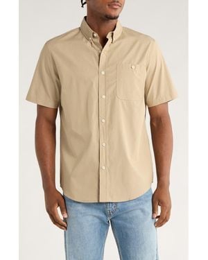 Quiksilver Fallbrook Classic Fit Short Sleeve Shirt - Natural