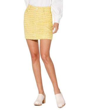 Walter Baker Alicia Tweed Miniskirt - Yellow