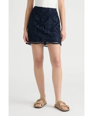 NVLT Lace Miniskirt - Blue