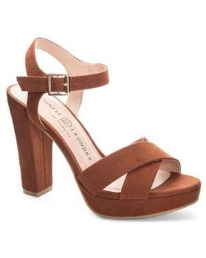 Chinese Laundry Always Ankle Strap Block Heel Platform Sandal - Brown