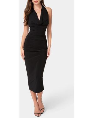 Bebe Sah Cowl Neck Body-Con Dress - Black