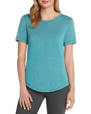 Matty M Split Back T-Shirt - Blue