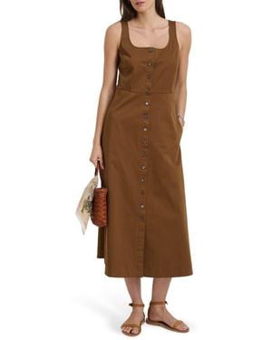 Alex Mill Piper Twill A-Line Dress - Brown