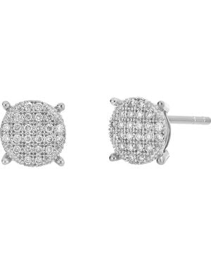 CARRIERE JEWELRY Diamond Circle Stud Earrings - Metallic
