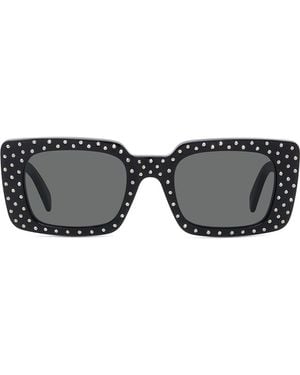 Celine 51Mm Studded Rectangle Sunglasses - Gray