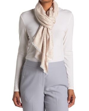 Calvin Klein Ck Monogram Logo Pashmina - White