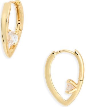 Nordstrom Rack Cubic Zirconia Hoop Earrings - Metallic