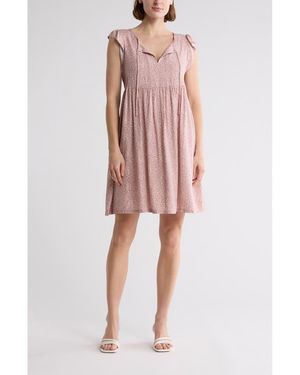 Melrose and Market Flutter Sleeve Minidress - Pink
